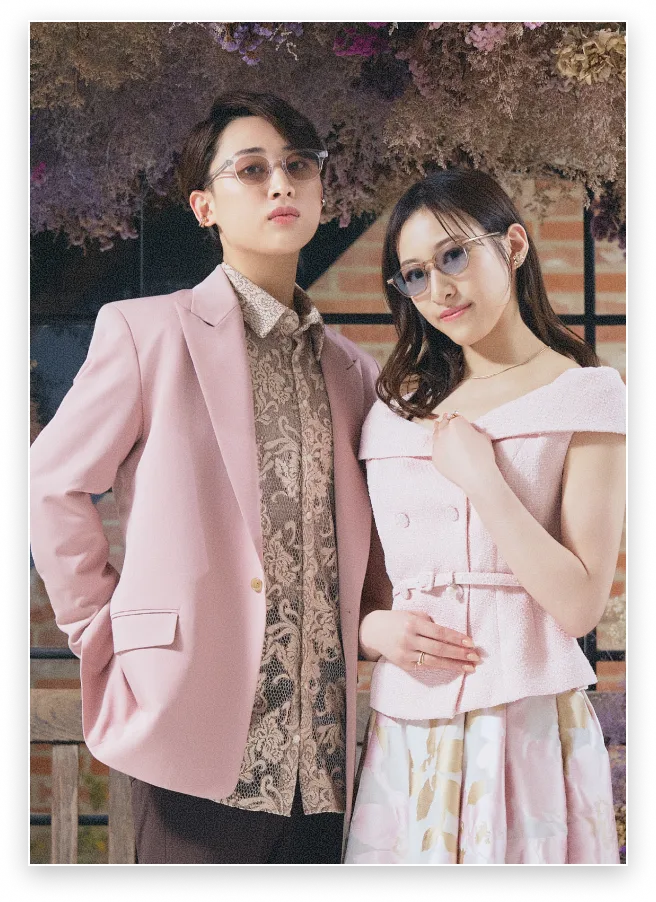 宝塚歌劇団花組 鏡星珠・翠笙芹南 e_BY EYEVANアイウェア着用